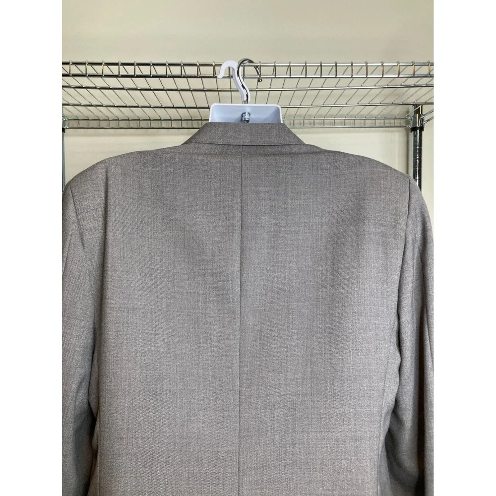 VTG 70s‎ BARRINGTON Mens Gray Gold-Buttons Blazer Sz 42L Preppy-Retro Old School